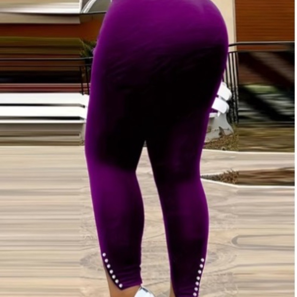 Stylish Stretchy High-Waist Women's Slim-Fit Pants - Picture 3 of 4